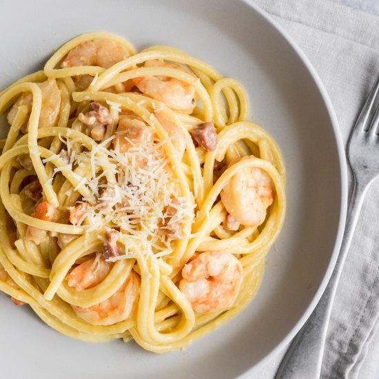 Shrimp Carbonara