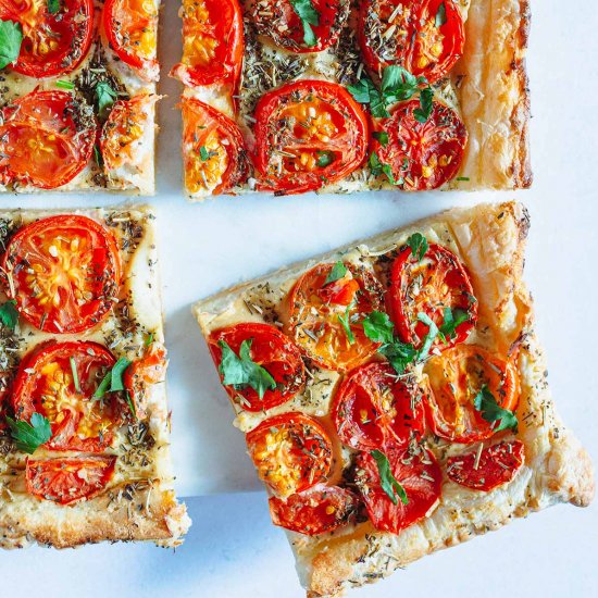 Tomato and Cashew Cheese Tart