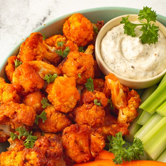 Air Fryer Buffalo Cauliflower Bites