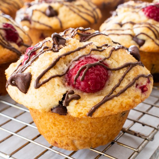 Raspberry Chocolate Chip Muffins