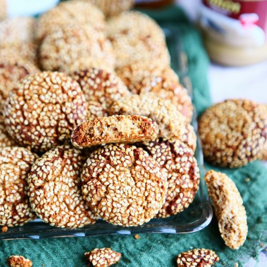 Gluten Free Honey Tahini Cookies