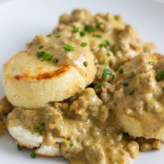 Southern Biscuits and Sausage Gravy