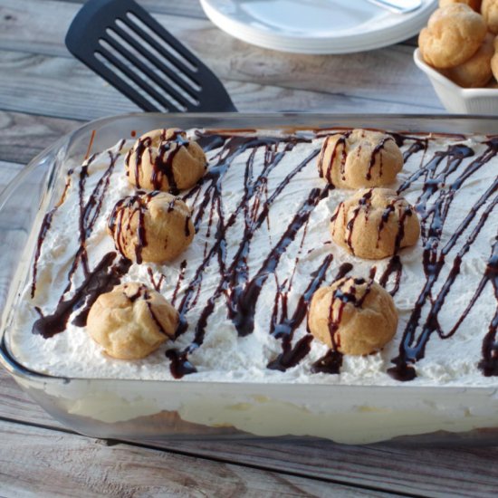 Cream Puff Cake (No Bake)