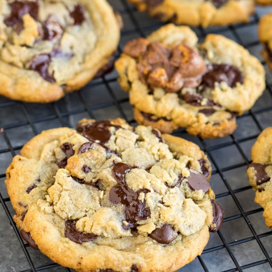 Chocolate Chip Snickers Cookies