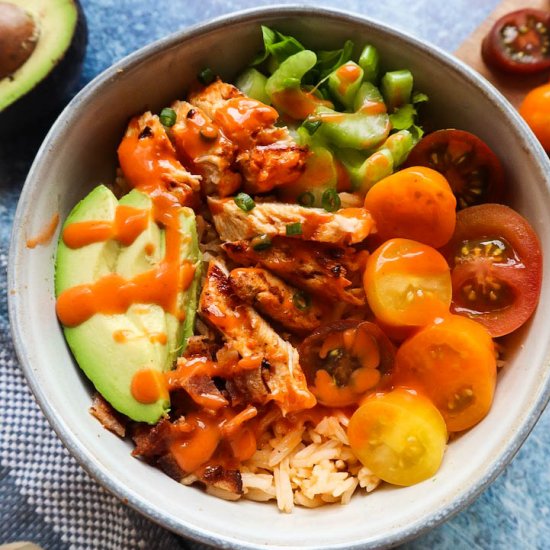 Buffalo Chicken Rice Bowl