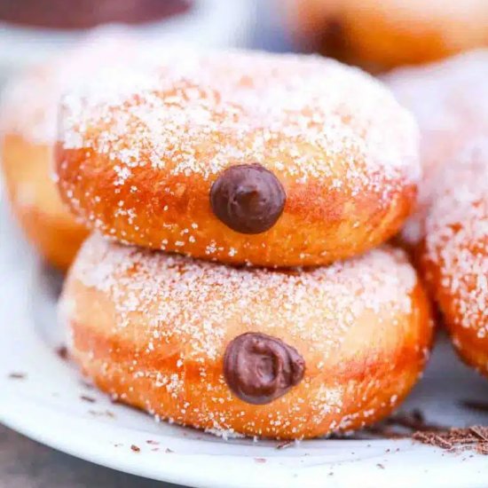 Chocolate Custard Filled Donuts