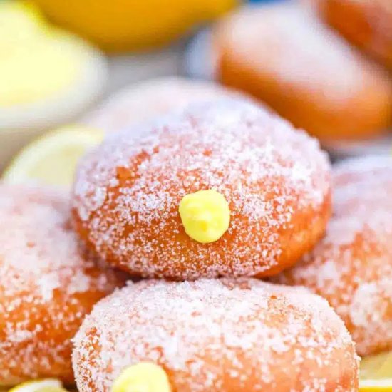 Lemon Curd Filled Donuts