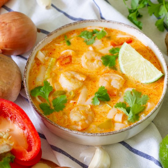 Thai red curry soup