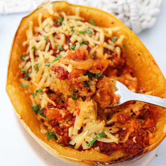 Vegan Spaghetti Squash Bolognese