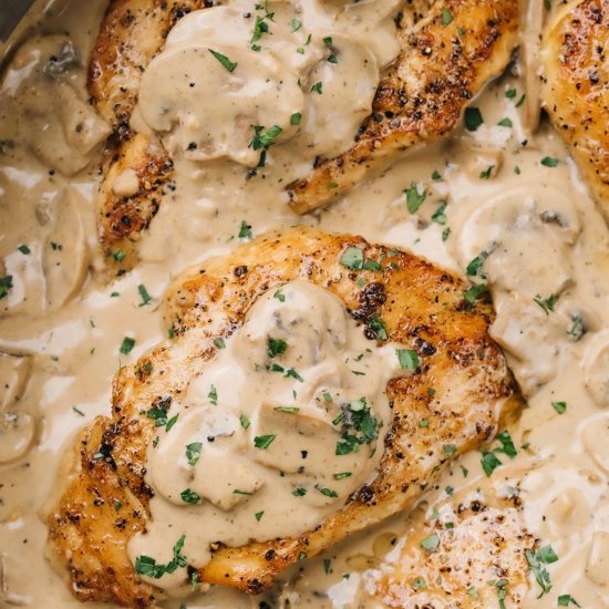 Chicken with Creamy Mushroom Sauce