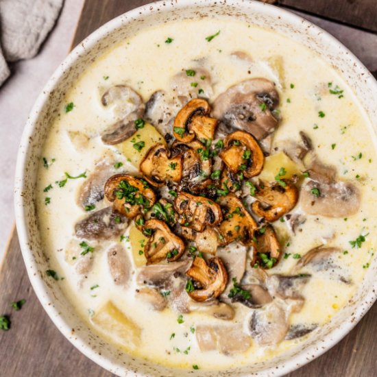 Creamy Potato Mushroom Soup