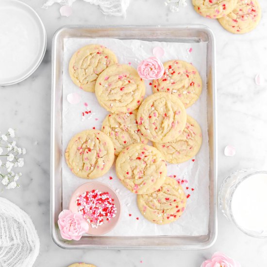 Valentine’s Sprinkle Cookies