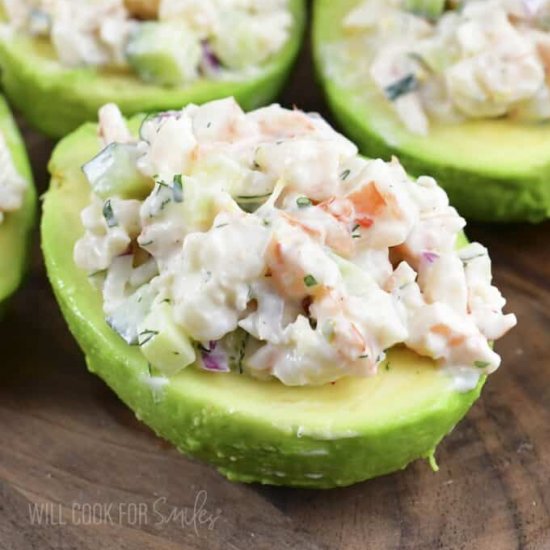 Shrimp Salad Stuffed Avocado