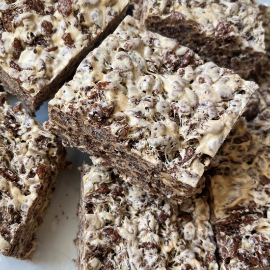 Chocolate PB Rice Krispies Treats