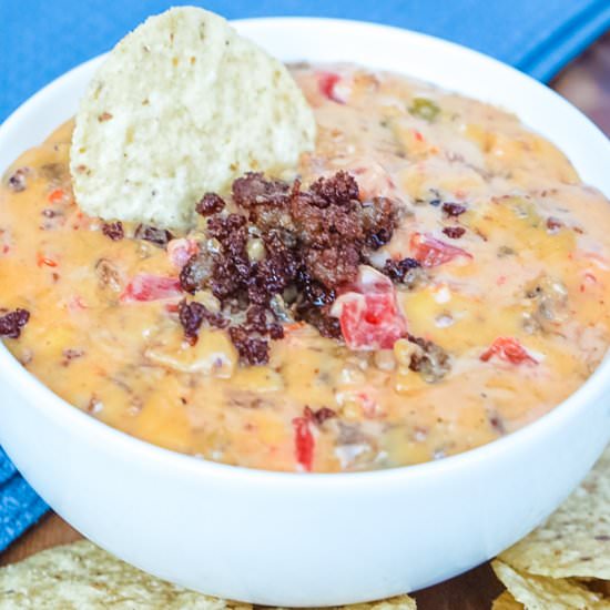 Spicy Sausage Queso Dip