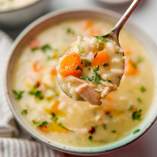 Instant Pot Lemon Chicken Orzo Soup