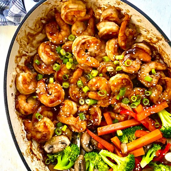 Sizzling Hibachi Shrimp & Vegetable