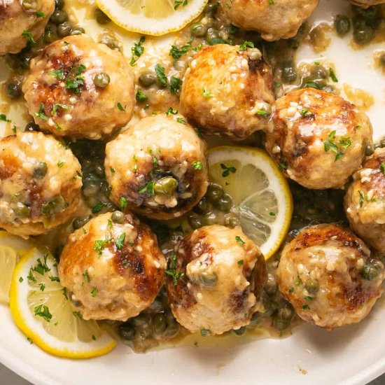 Chicken Piccata Meatballs