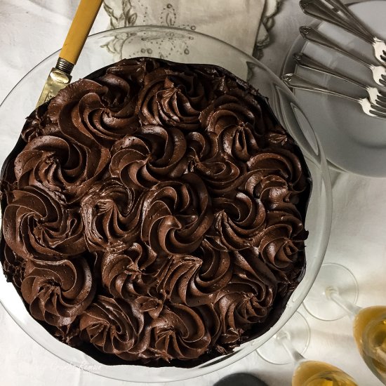 Choc and hazelnut celebration cake