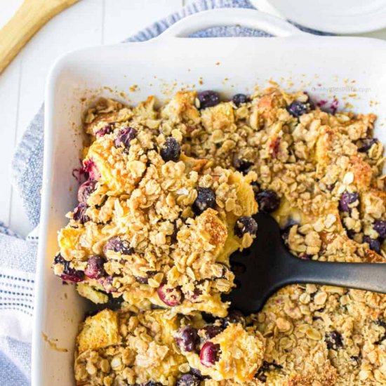 Blueberry French Toast Casserole