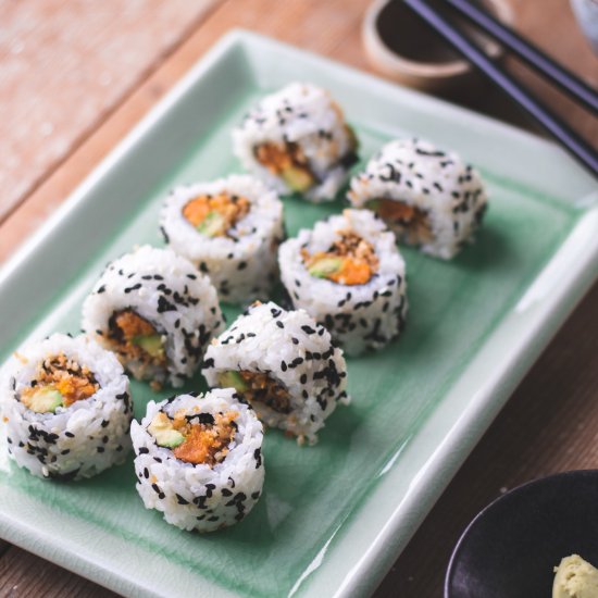 Sweet Potato Tempura Sushi Rolls