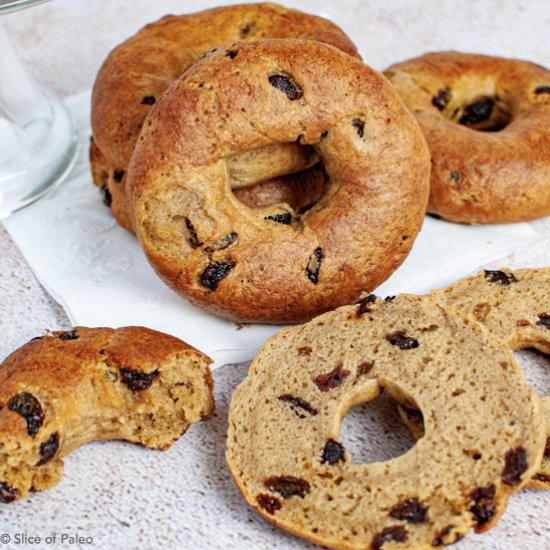 Paleo Cinnamon Raisin Bagels