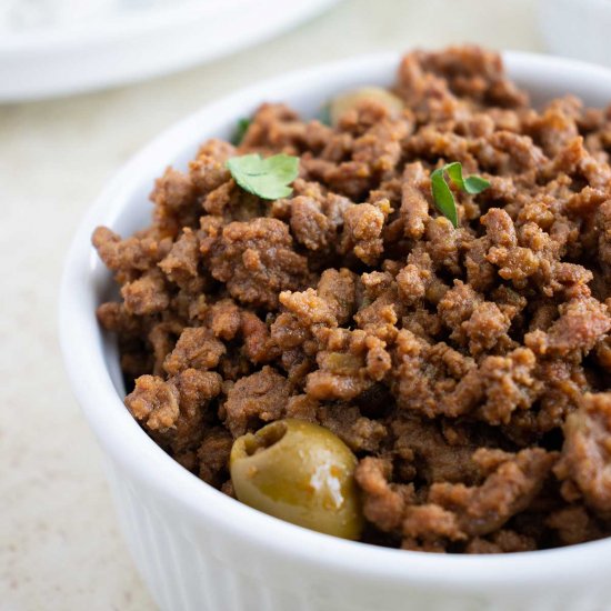 Homemade Puerto Rican Picadillo