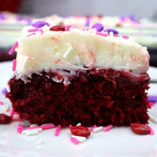 Red Velvet Poke Cake