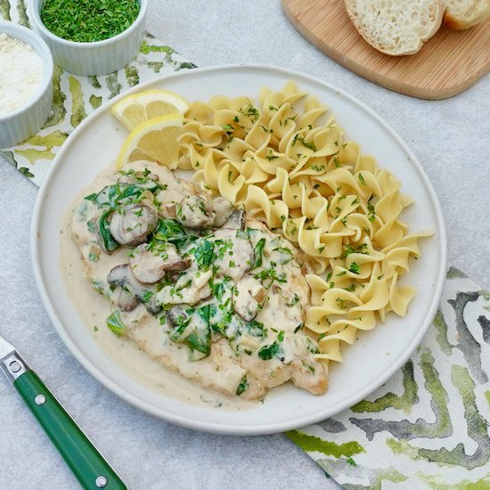 Creamy Mushroom Spinach Chicken