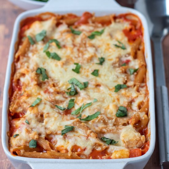 Chicken and Halloumi Pasta Bake