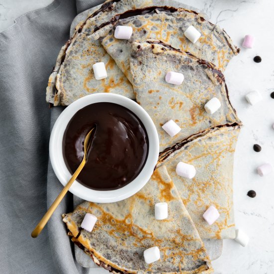 Chocolate Marshmallow Pancakes