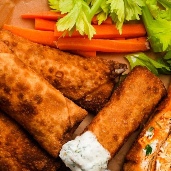 Buffalo Chicken Egg Rolls