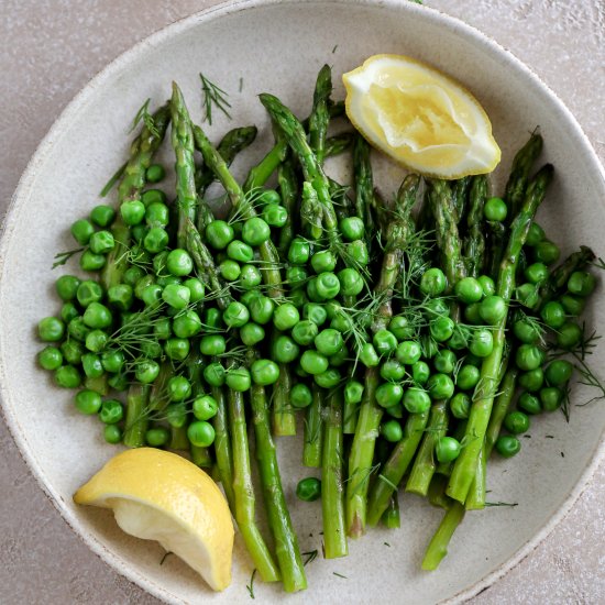 Lemony Asparagus and Pea Salad