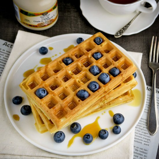 Homemade breakfast waffles