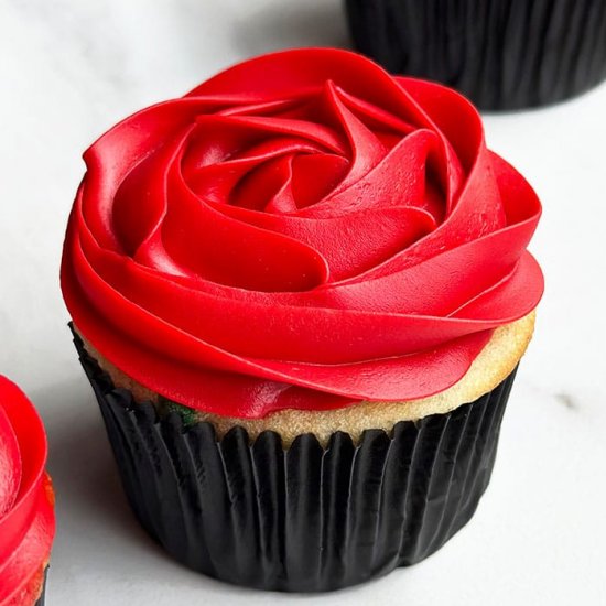 Red Rose Cupcakes