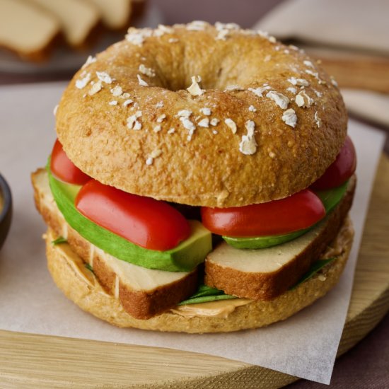 PB, Smoked Tofu, Avocado Sandwich