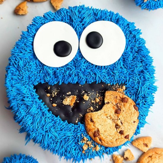 Cookie Monster Cake