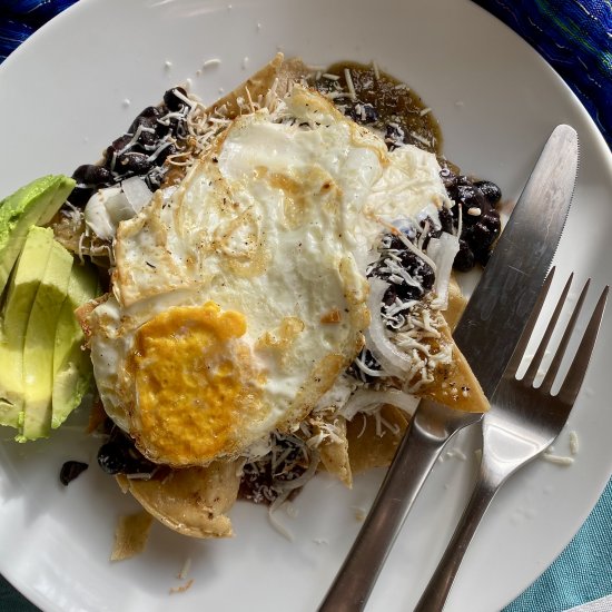 Roasted Salsa Verde Chilaquiles