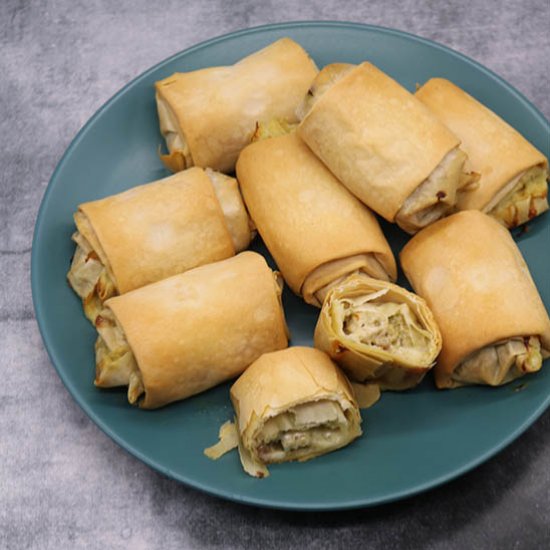 Chicken Mozzarella Filo Parcels