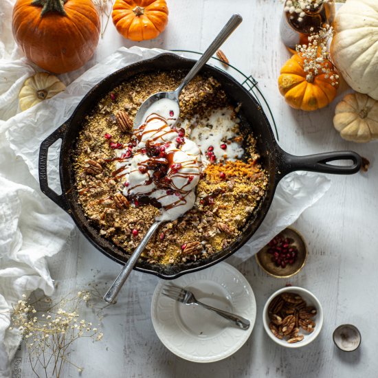 Spiced Pumpkin Skillet Crisp