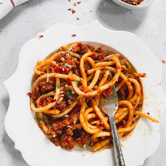 Indian Spiced Lamb Bolognese