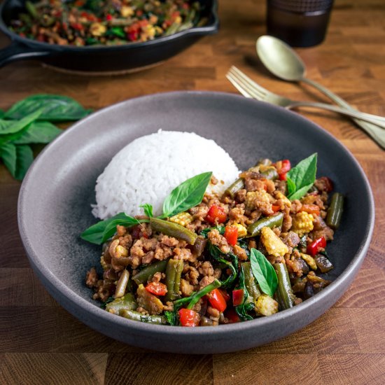 Thai Basil Vegan Mince Stir-Fry