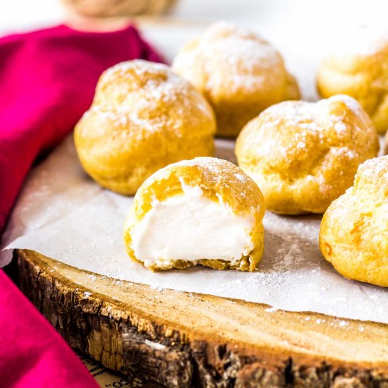 Profiteroles with Chantilly Cream