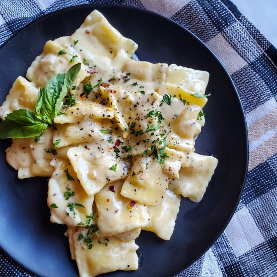 Creamy Pecorino & Pepper Ravioli