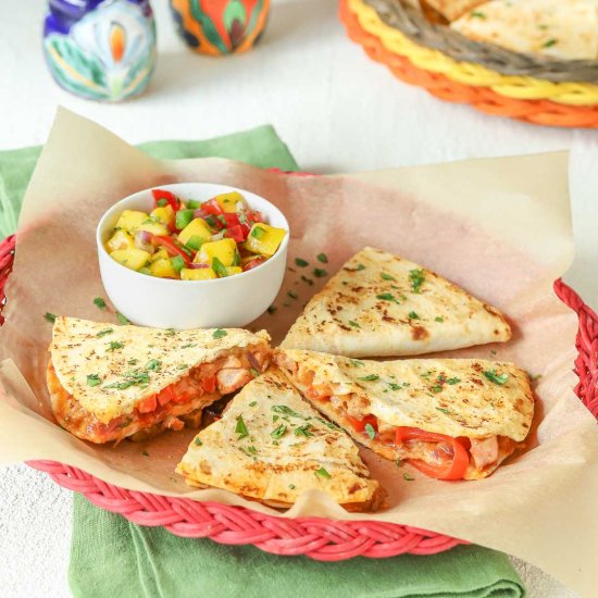 Leftover Pork Quesadillas