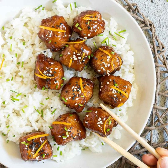 Sticky Orange Tofu