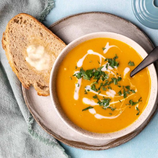 Spiced Carrot and Lentil Soup