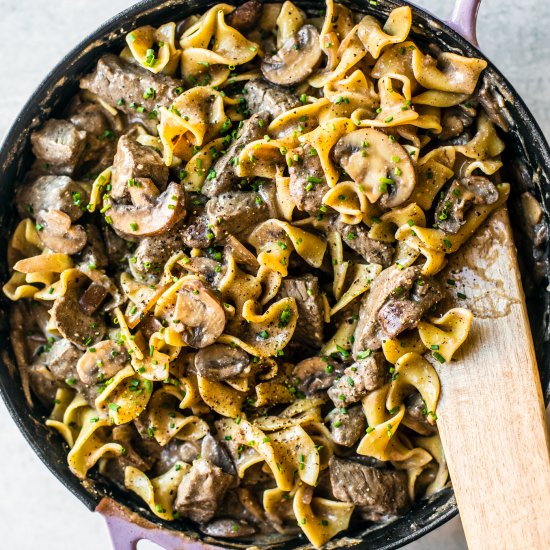 easy beef stroganoff