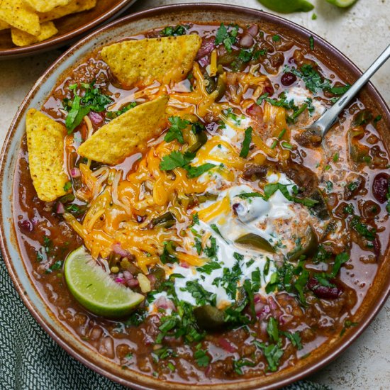 Slow Beef Nacho Soup