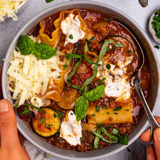 lasagna soup (one pot)